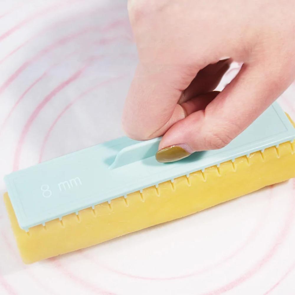 8pcs Blue Cookie Ruler ABS Cookie Thickness Measuring Tool Biscuit Cake Rolling Mold Pastry