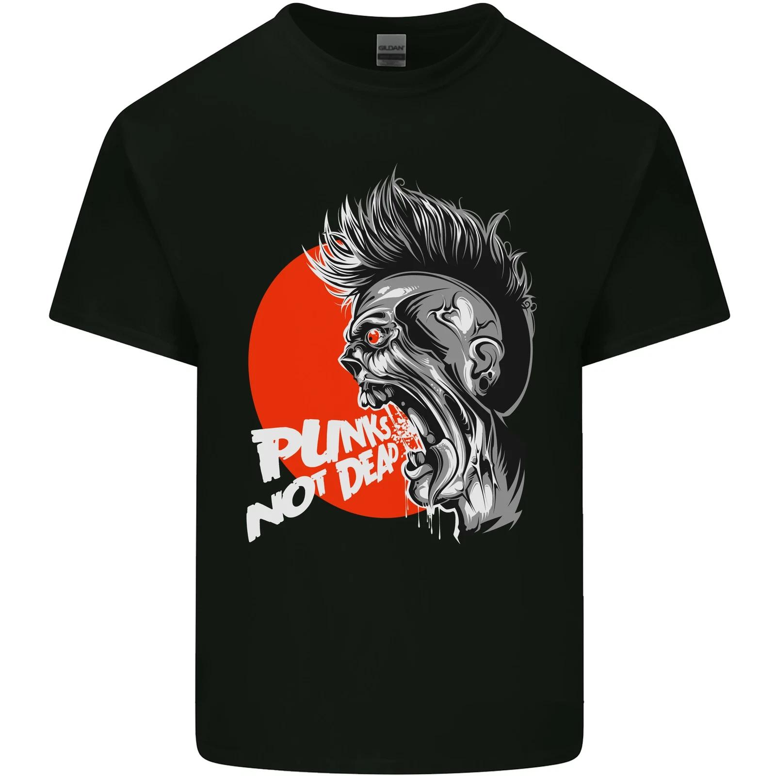 Punks Not Dead Rock Music Skull Kids T-Shirt Childrens S