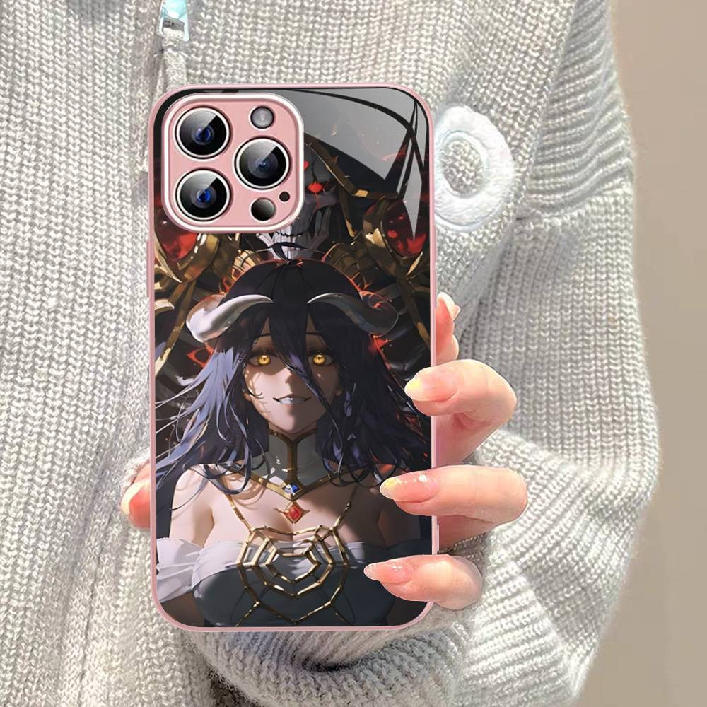 Cartoon Anime A-AlbedoS For IPhone 14 13 12 Mini 11 Pro XS Max X XR 14 Plus Tempered Glass Cover