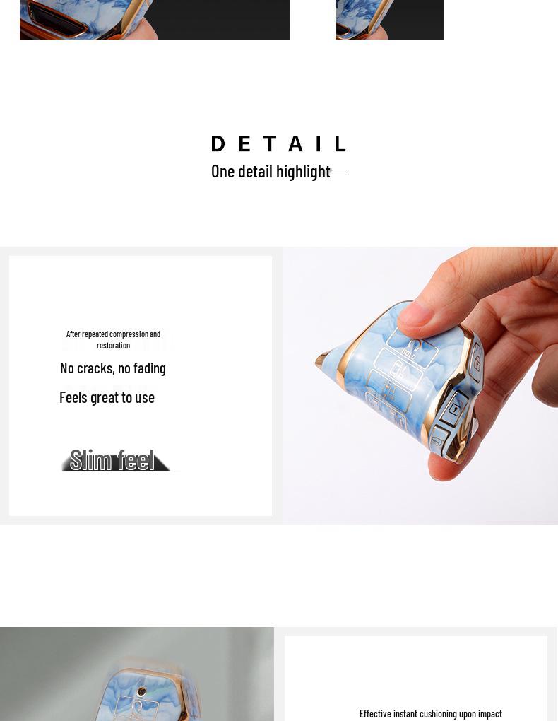 Gold-Inlaid Jade Key Case for Kia 22 Models: Anti-Drop, Stylish for Men & Women