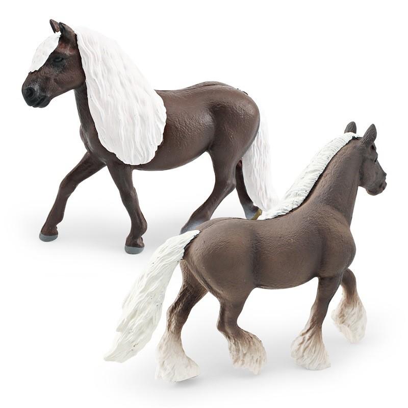 Beautiful Silver Gray Spotted Mare Model Lifelike Animal Figurine For Decoration