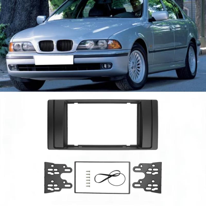 Double Din Fascia For BMW Series 5 E53 E39 Panel Dash Mount Trim Kit Interface Bezel Frame