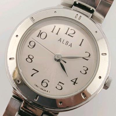 Used Working Condition Seiko Alba Ladies Silver, Battery Replaced