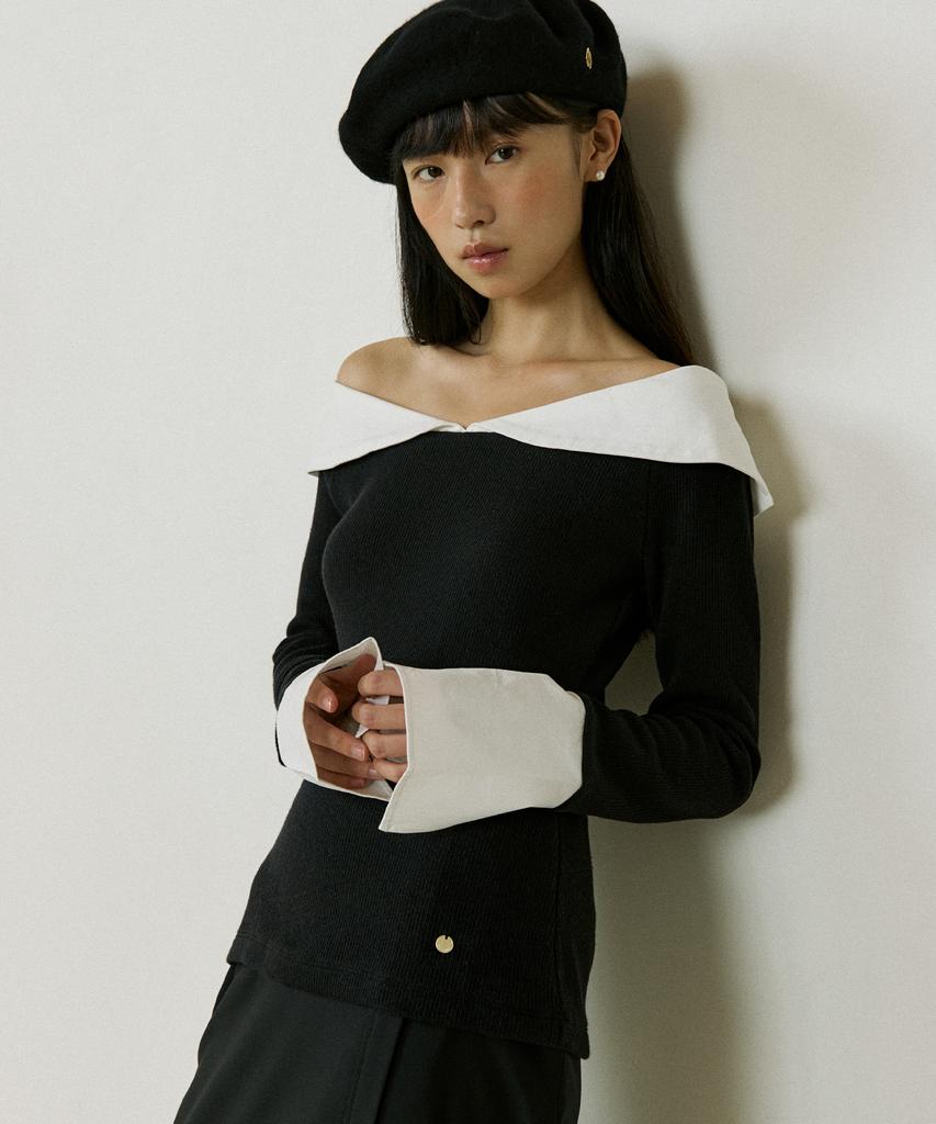 LUCIR ZU Sailor Collar Sleeve (Black)