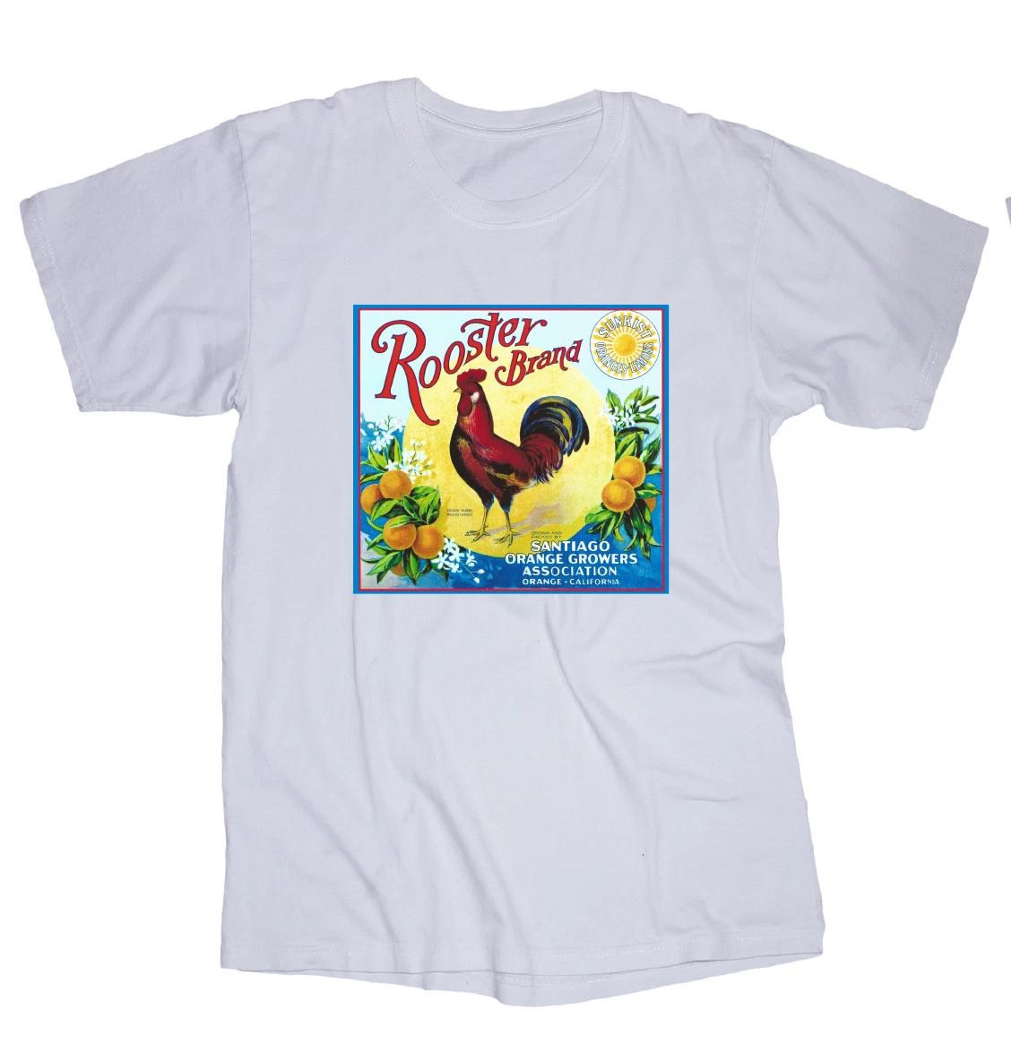

Rooster Brand sun kist oranges vintage label white T-shirt chicken M