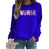 Cross-Border Registered Nurse Women's Round Neck Casual Loose Sweatshirt, European Size