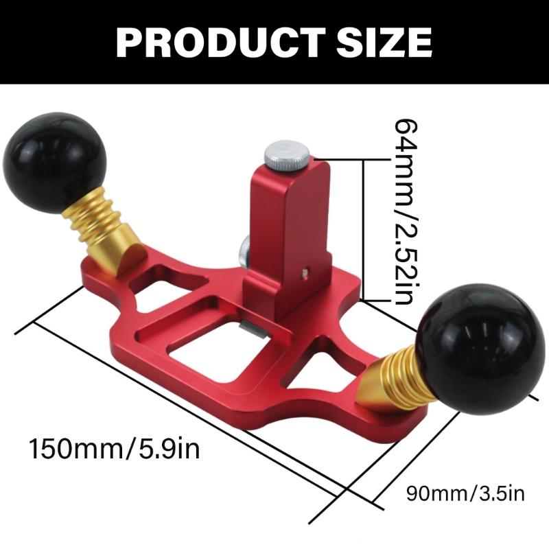 Router Plane Aluminum Handheld Woodworking Tool Line Shoulder Planing Cutting Depth Control Suitable for Joinery