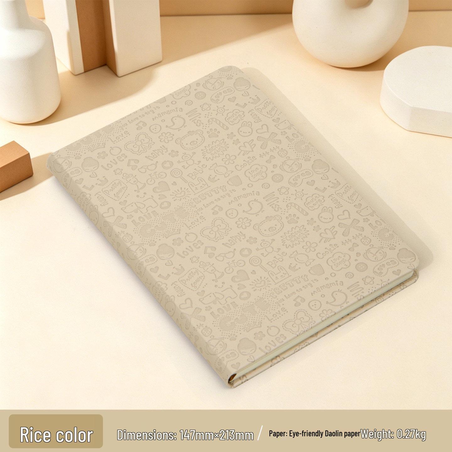 Cartoon Design Student Notebook Diary коричневый