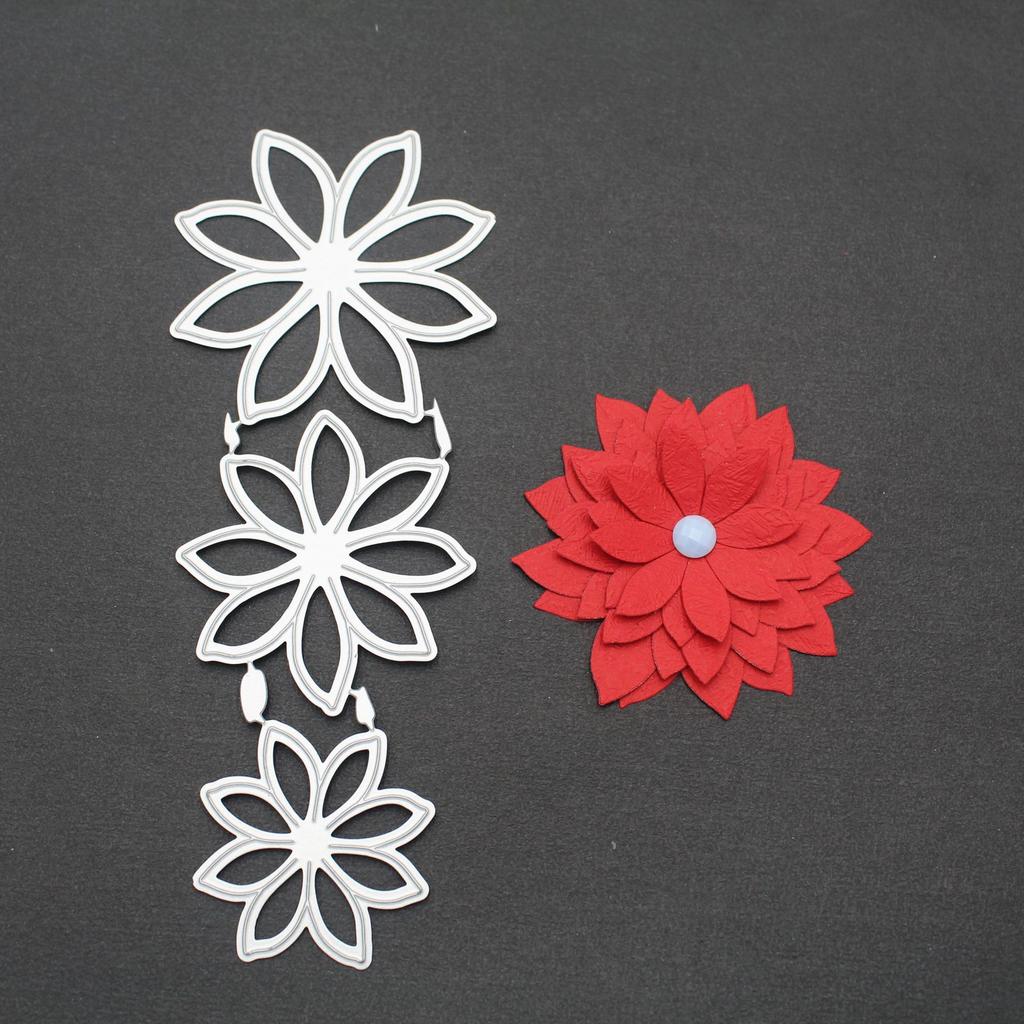 Kovové řezací šablony okvětních lístků pro DIY Scrapbookingové album Papírové karty Dekorativní řemesla Embosovací výřezy