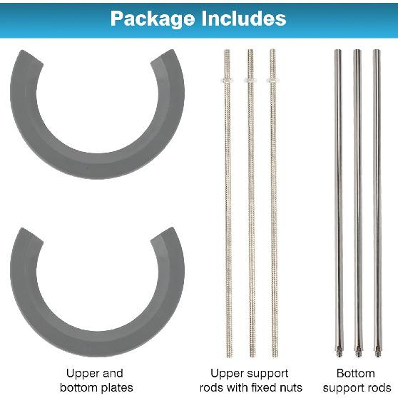 IRONWALLS Undermount Sink Support Brackets, 15.7” to 27.6” Adjustable Stainless Steel Under Sink Support Legs Pole Rods, Under Mount Sink