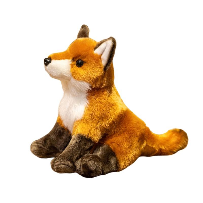 Cute Simulated Sitting Fox Doll Plush Toy Cute Little Fox Doll Children Accompany Soothing Doll