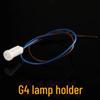 G4G9 High-Temperature Ceramic Lamp Holder with Wire for MR11/MR16 Halogen Lamps