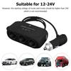 3 In 1 Dual USB Car Cigarette Lighter Splitter Fast Charging Car Phone Charger 12V 24V Auto Charger Adapter for Car DVR Dashcam