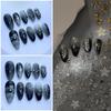 European Fairy Almond Shape Nail Art Stickers - 3D Jelly Floral Bow Design
