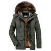 Winter Cotton-padded Men's Medium and Long Fleece Thickened Loose Cotton-padded Jacket Casual Warm Jacket