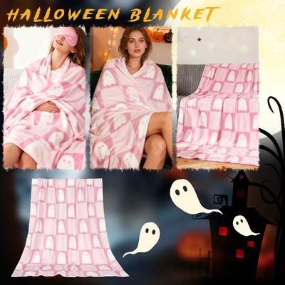 Halloween-Themen-Decke, Gruselige Decke, Geeignet für Sofa, Couch, Bett, Halloween-Decke, Geeignet für Schlafzimmer Sofa, Halloween-Dekoration