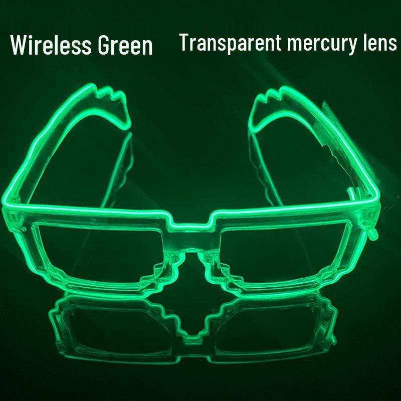 Bezprzewodowe LEDowe Migaące Okulary Mozaikowe na Występy Klubowe i Imprezowe