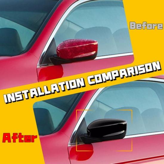 Left Side Glossy Black Rearview Side Mirror Cover Cap For Honda Accord 2008-2013