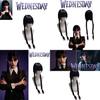 Wednesday Addams Cosplay Wig Braided Hair For Halloween Xmas Fancy Party
