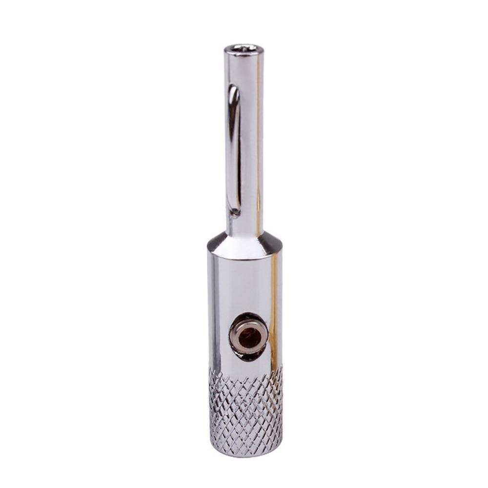 1Pcs Gold Plated Banana Plug Connector Rhodium Plated Solder Free Banana Adapter  Amplifier Speaker silver