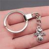 30mm Keychains Peach Heart Tags Wedding Jewelry Findings QY034