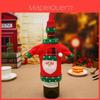 Christmas Sweater Wine Bottle Cover Featuring Festive Handmade Design In Red And Green Colors