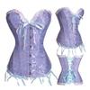 Elegant Satin Corset with Sweetheart Neckline and Ruffled Edges