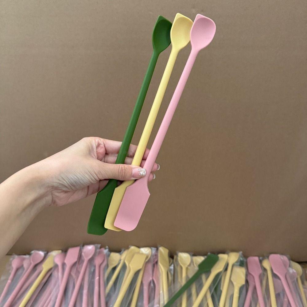 4Pcs Lengthened Silicone Spatula Set Heat Resistant Butter Spreader Jam Scraper  Cake Cream