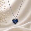 Elegant Women's Stainless Steel Zirconia Heart Necklace
