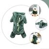 Green Dinosaur Designed Dog Outfit for Pet Use Crafted with Coral Fleece