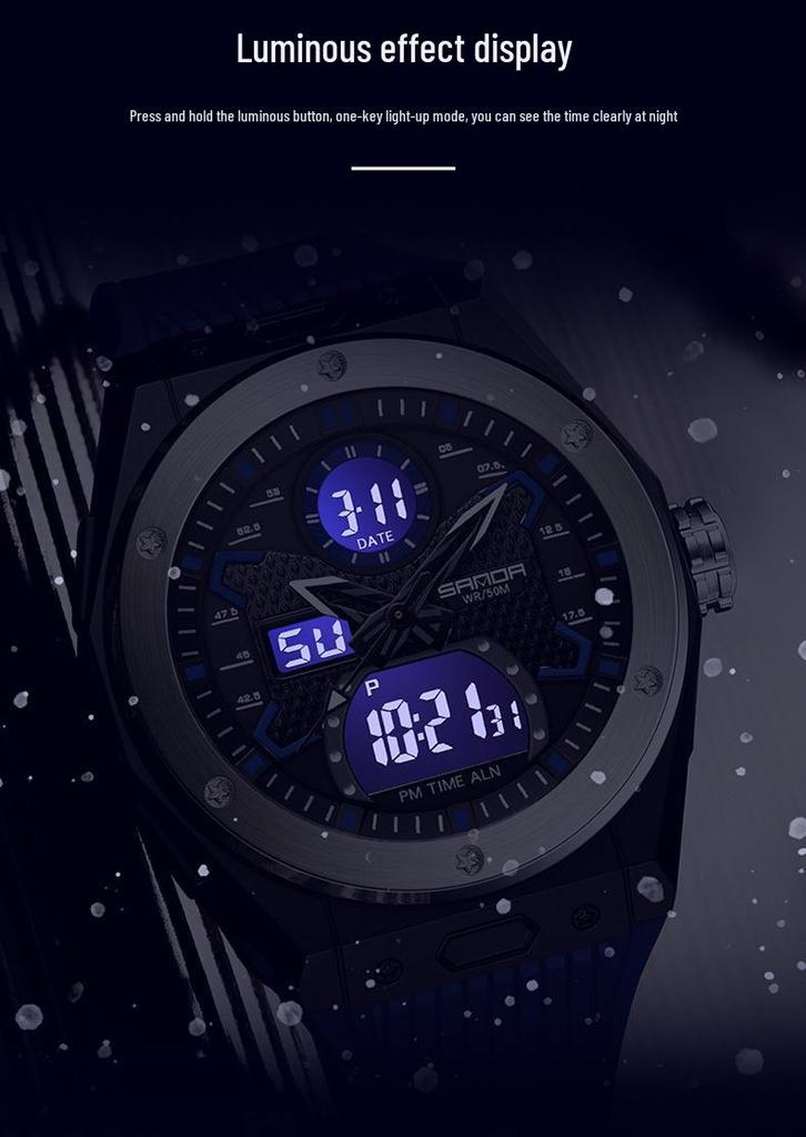 Sanda Youth Multifunctional Waterproof Sports Watch for Students