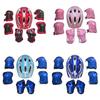 Kids Children Roller Skates Bike Safety Helmet Knee Elbow Wrist Guard Pad Set