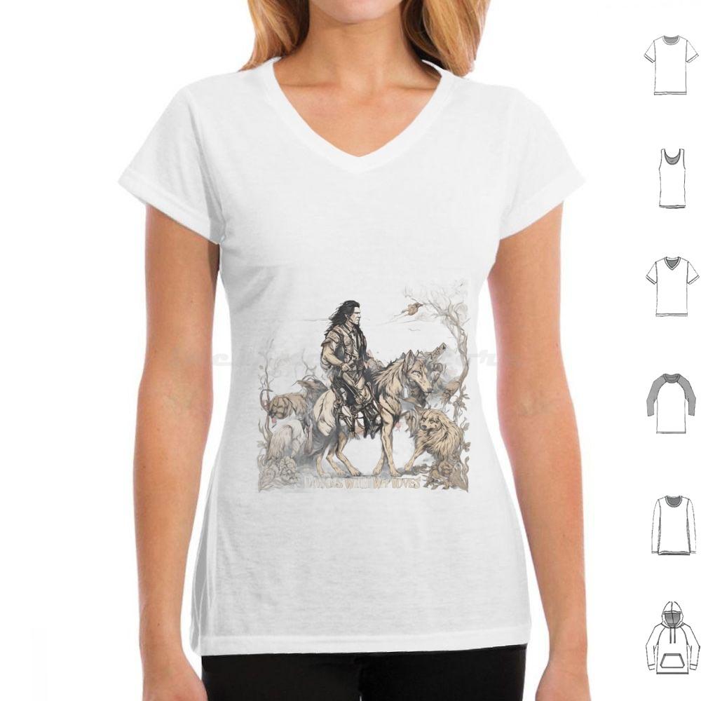 

Dances With Wolves T Shirt Cotton Men Women DIY Print Dances With Wolves Wolves Kevin Costner Movie Wolf Dances Dance Music 4XL