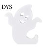 Cute Halloween Room Decor Ghost Wooden Table Sign, Spooky White Standing Modern Farmhouse Accents Block Sign for Holiday Tiered Tray Centerpiece,