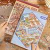 3D Miniature Scene Building Sticker Book Pre Gridded Pages Stress Relief Design For Journaling Crafting Kids Adults Hobby Time