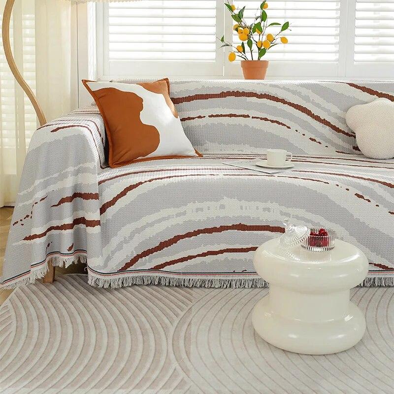 Sofabezug im nordischen Stil, staubdicht, Mehrzweck-Couchtuchbezug, Campingdecke, Sofadecke, Wohnzimmer-Dekorationstuch