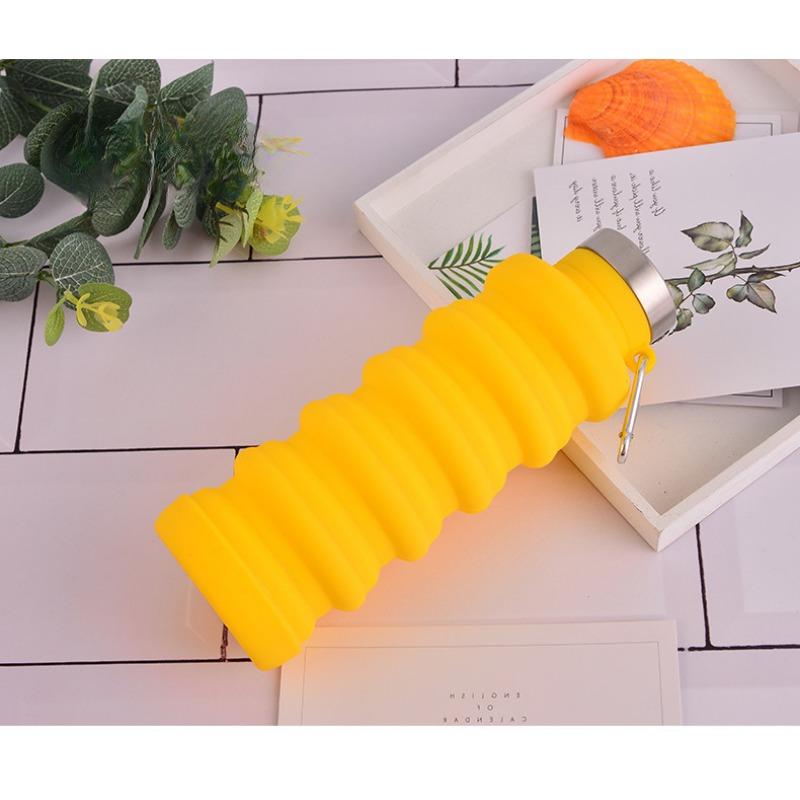 Silikonbecher einziehbar faltbar für den Außenbereich aktives Reisen leichte Wasserflasche leichte Trinkbecher mit Karabiner aktualisierter Stil