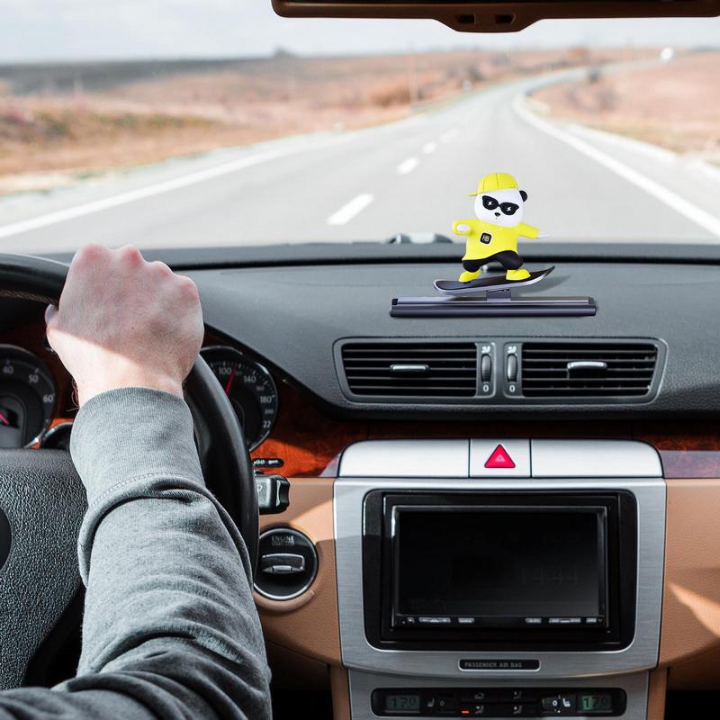 Card Temporar Parcare Auto Plăcuță Număr Plăcuță Automobil Card Cu Urs Patinator Pentru Parcare Distractivă Număr Parcare Urs Patinator