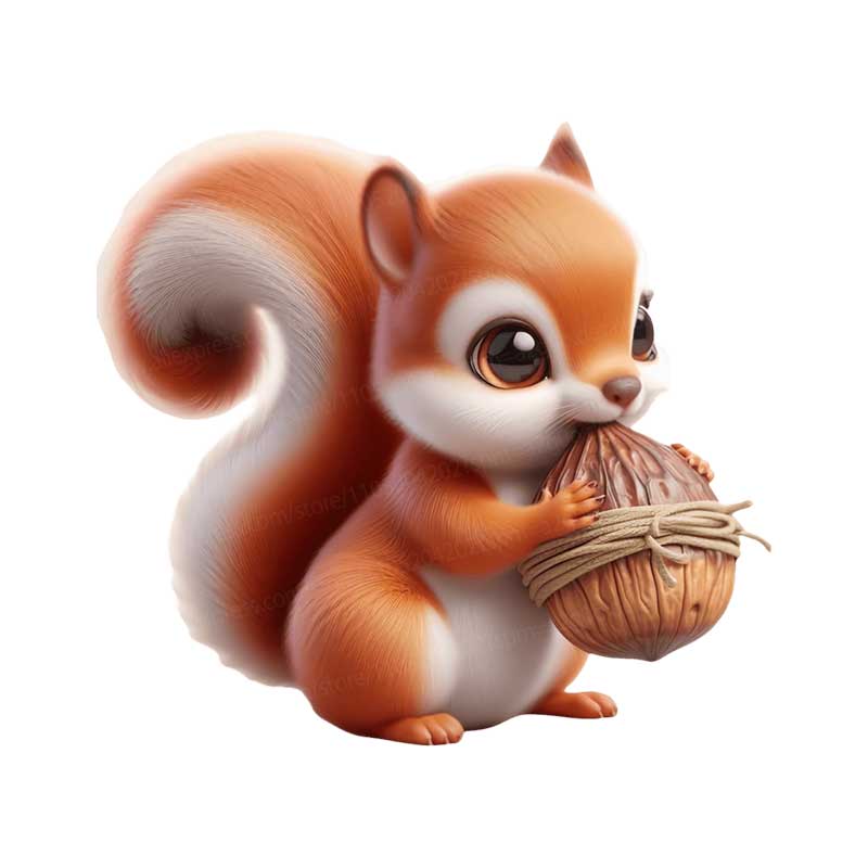 Cute little squirrel pattern sticker car motorcycle rear window bumper bedroom children's room wall self-adhesive waterproof sti HE135