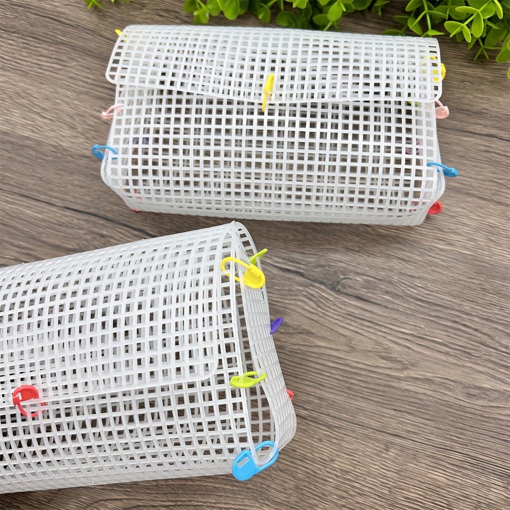 1 buc. Foi din plasă de plastic albă pentru genți și articole de artizanat DIY lucrate manual, material pentru căptușeala genților, design durabil cu țesătură pătrată, confecționare portofel DIY