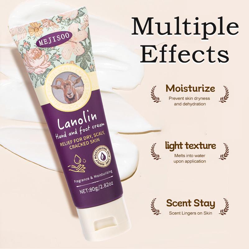 Cross-Border Lanolin Hand & Foot Cream - 80g Moisturizing Sheep Oil.