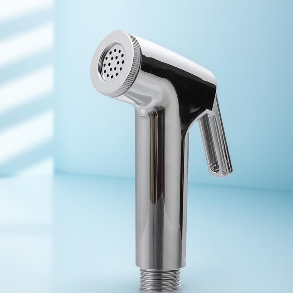 

Handheld Bidet Sprayer Set ABS Bathroom Shower Toilet Hose Easy Install Diaper Cleaning Tool срібний
