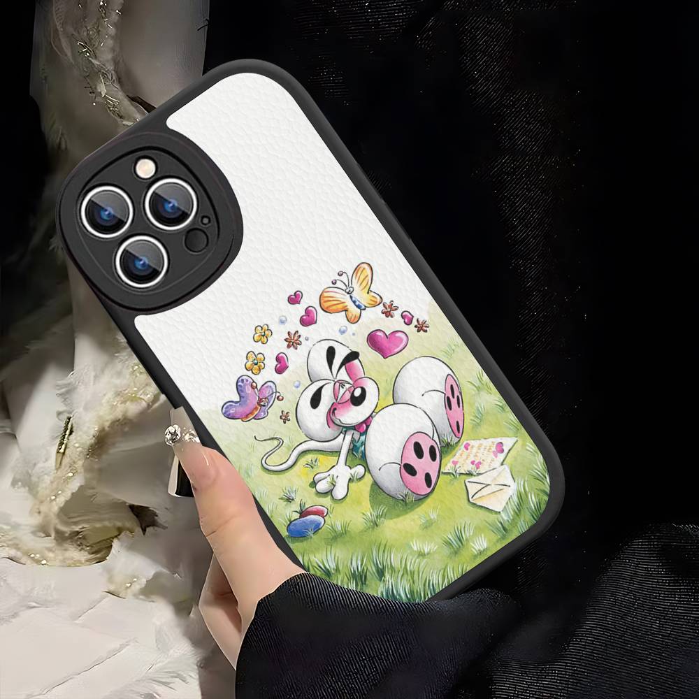 Cartoon D-Diddl Phone Case For IPhone 16 15 14 13 12 11 Pro Max Plus Leather Shockproof Cover