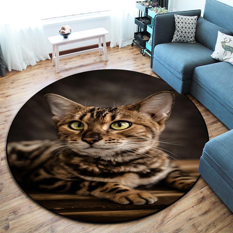 Wolf Heart Floral Fantasy Round Rug Home Soft Decorative Anti Slip Yoga Table And Chair Mat Carpet Outdoor Floor Mat Carpet S8