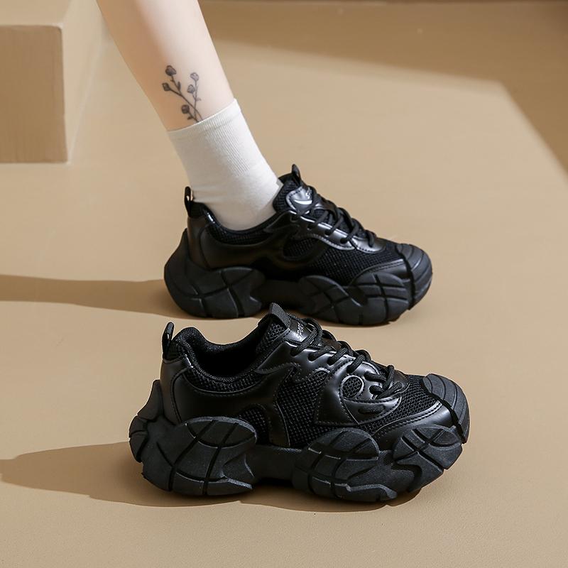 Fashion Sneakers Casual Women  Designer Octopus Sole Sports Shoes Fashion Leather Fabric Height Increased Platform Gym Shoes