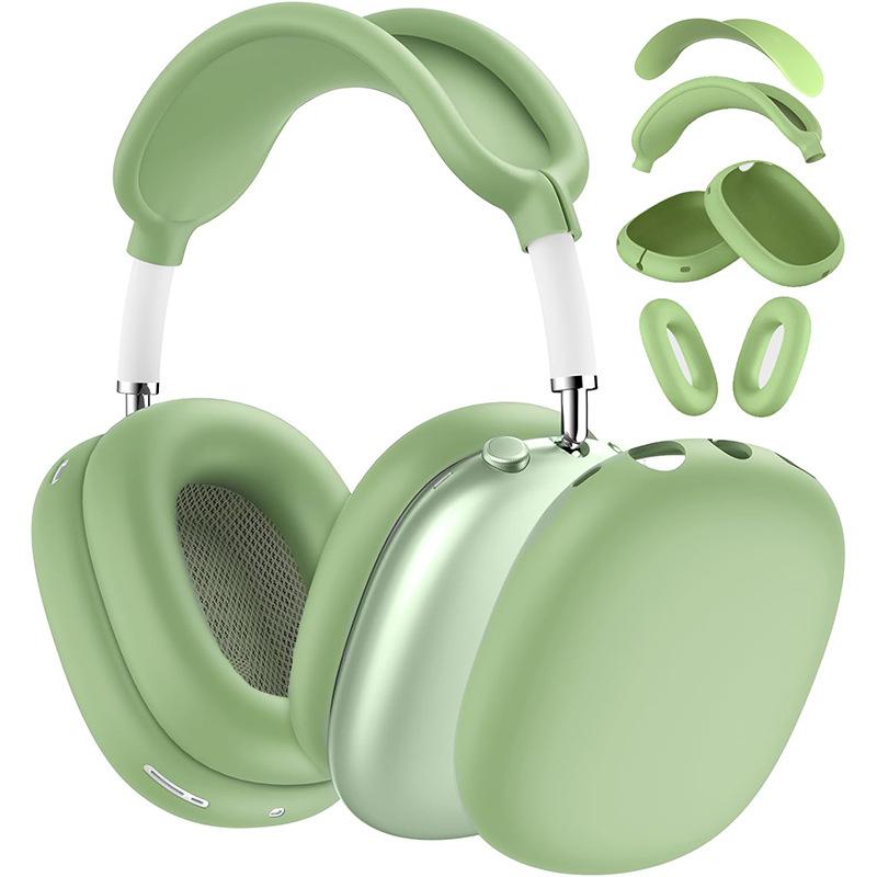 4-in-1 Protective Case Set for AirPods Max 1/2 - Clear Earcups + Silicone Headband and Earpads