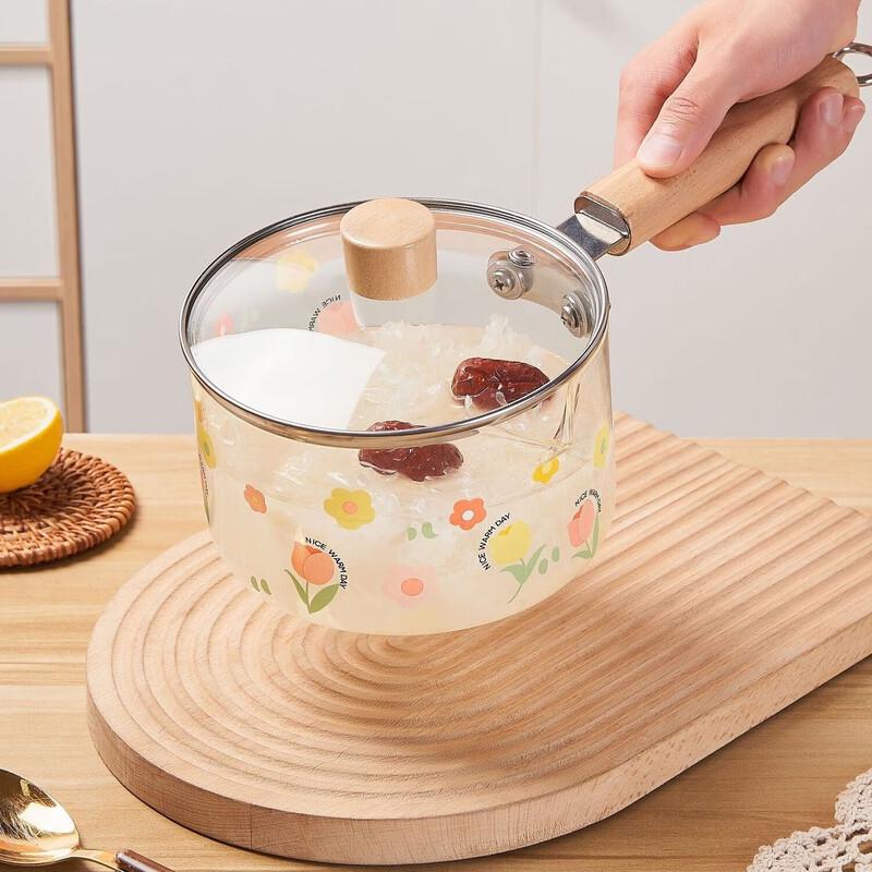 Zhishi Tulip Design Glass Stew Pot 1.6L