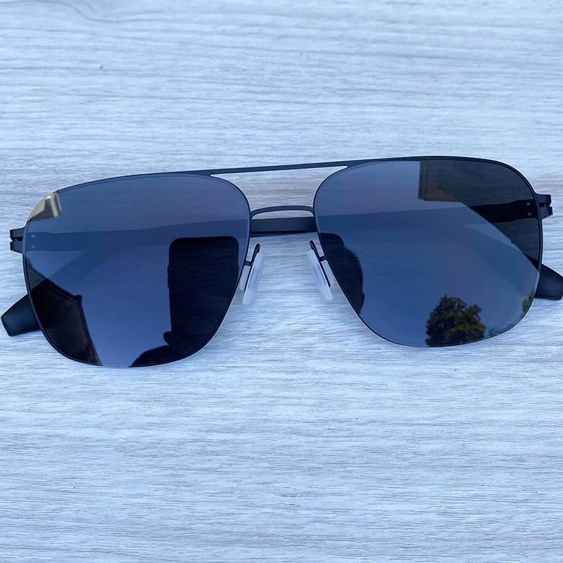 Non-polarized Oversized Thin FULL Frame No Screw Ultralight Men Suneyewear Fashion Polygon Eyeglasses