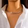 Metal Chain Collar Necklace Torques Choker Women Fashion Elegant Festival Party Charm Clavicle Chain Memorial Jewelry Gift