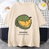 Durian Tshirt WomenUnisex Tshirts 100 Cotton High Quality Shirt Graphic Print Short Sleeve Summer Loose Tees Fashion Casual Tops